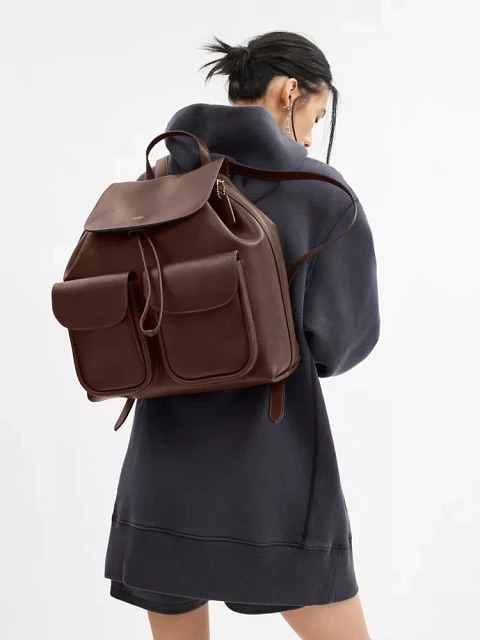 Coach Crosby Brown Leather Backpack